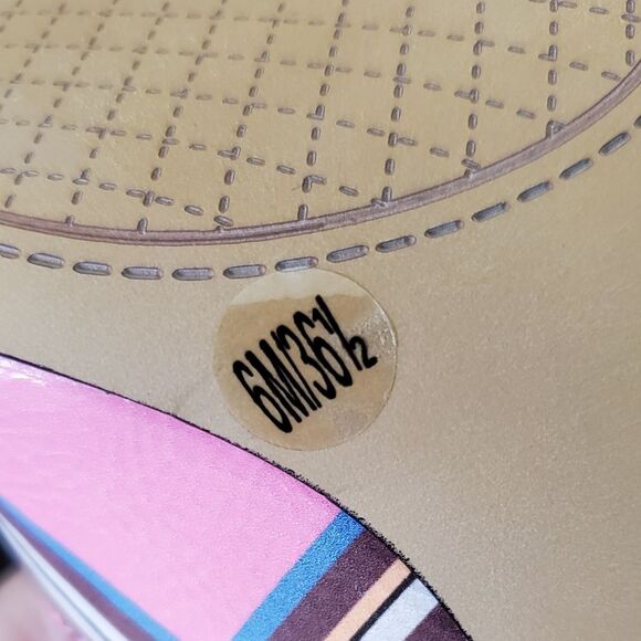 Jessica Simpson High Heel Ankle Boots Pink Plaid Size 6 - Picture 8 of 11